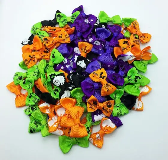 10 colors mix 5 100 шт./лот, мини лента с принтом, бант для питомца, только бант, без зажимов, сделай сам, Свадебный декор, аксессуары для волос,, 10 цветов - Цвет: 10 colors mix 5