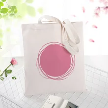 Розовая серия холщовая вместительная сумка для покупок сумка на заказ Печать Логотип Сумка текст DIY ежедневное использование экологическая многоразовая утилизация