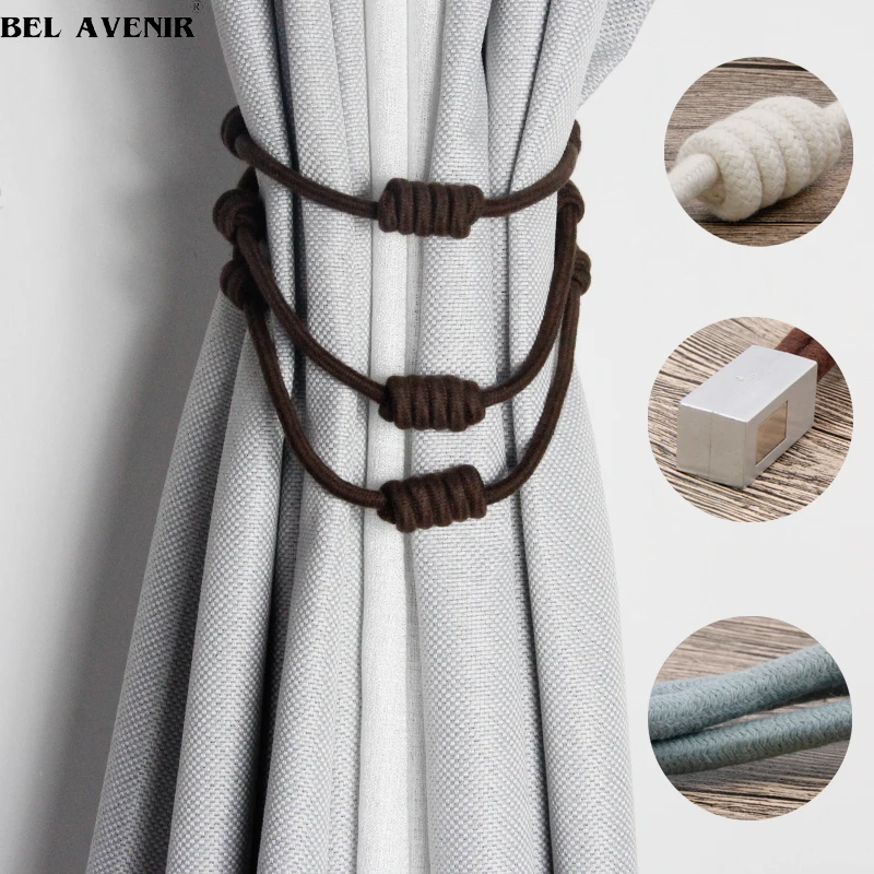 

1Piece Magnet Curtain Tieback 3 Ropes With Balls Curtain Accessory