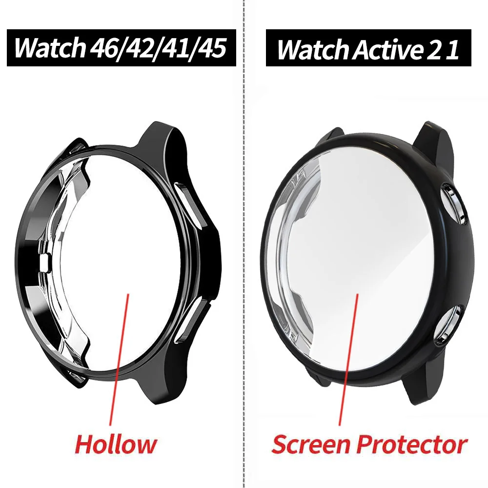 Чехол для Samsung Galaxy Watch 3 41 мм 45 46 42 мягкий бампер из ТПУ Active 2 1 40 44 мм|Ремешки часов| |
