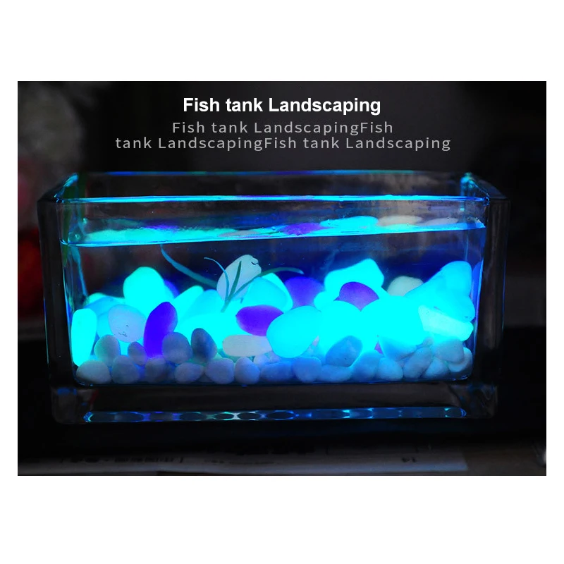 50pcs Garden Decor Luminous Stones Glow In Dark Decorative Pebbles