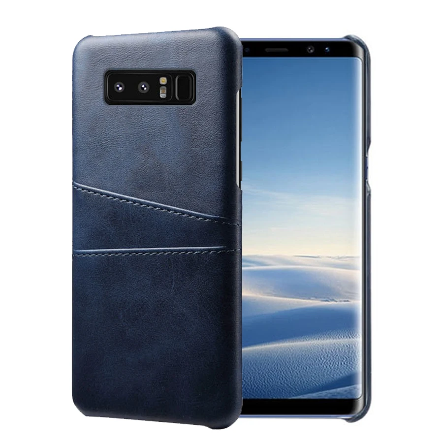 Кожаные держатели для телефонов SCK для телефонов samsung Galaxy Note 9 8 5 Note edge N9150 Note 3 Neo N7505 Note 5 Note 10 Pro 10Pro - Цвет: Темно-синий