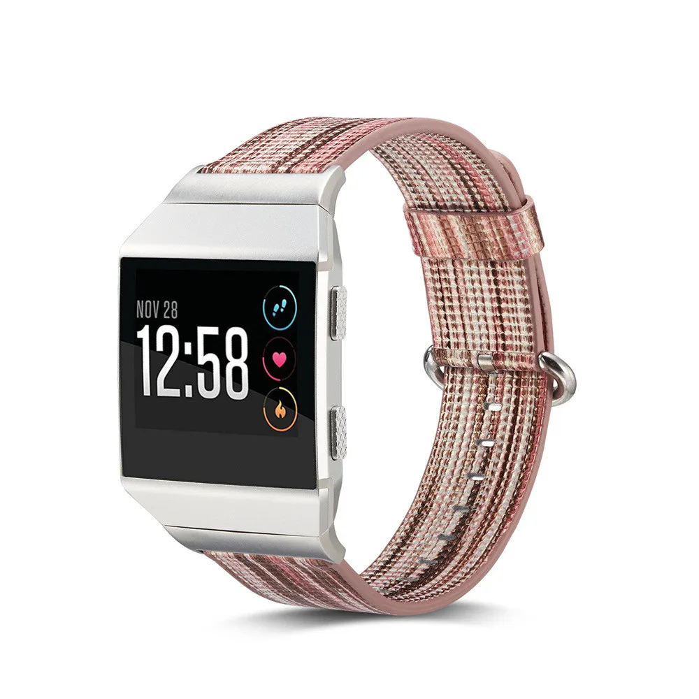 Кожаный ремешок для Fitbit ионический ремешок Радужный ремешок замена Смарт аксессуары с застежкой из нержавеющей стали 8,15