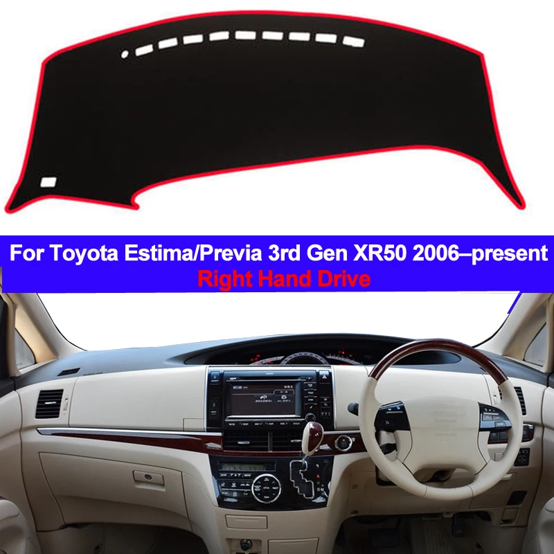 Крышка приборной панели автомобиля коврик накидка ковер 2 слоя для Toyota Previa/Estima 3rd Gen XR50 2006-настоящее