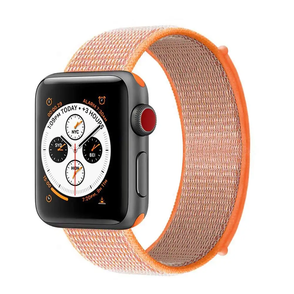 11 Ремешок для наручных часов Apple Watch 4 серии 3/2/1 38 мм 42 мм мягкий нейлон дышащий сменный ремешок Спортивные петли для наручных часов iwatch серии 4 40 мм 44 мм - Цвет ремешка: 11