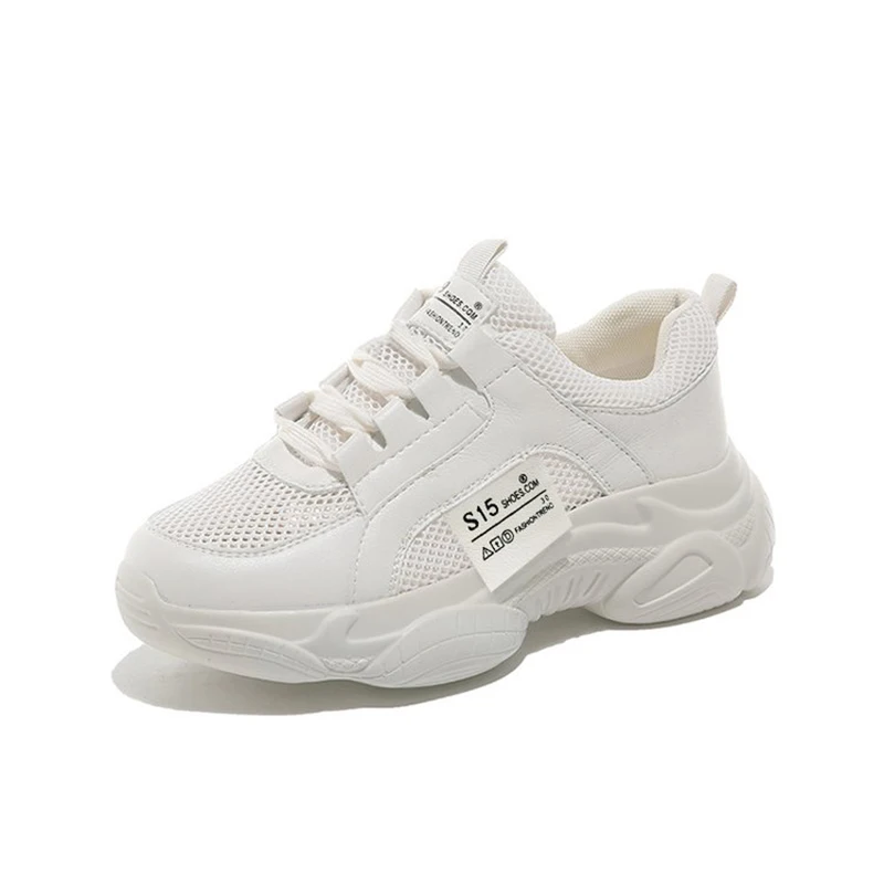 

BWB Women Casual Sneakers Spring Autumn Sneakers Breathable Women Shoes Lace Up Female Boots Comrfortable Platform Shoes Women