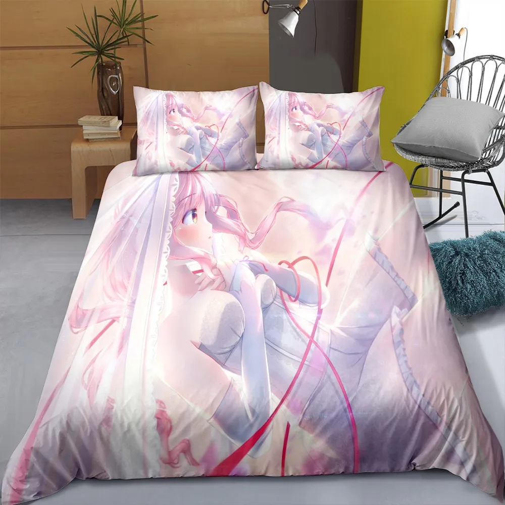 

Girls Wedding Dress Duvet Cover 2/3 Piece Gift Bedding Set Soft Microfiber Bedspread Queen King Bed Linen Set