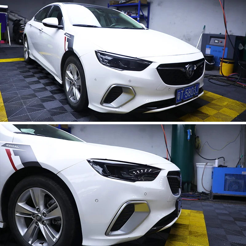 Lsrtw2017 TPU Прозрачная черная пленка для автомобильных фар Защитная Наклейка для opel insignia opel regal
