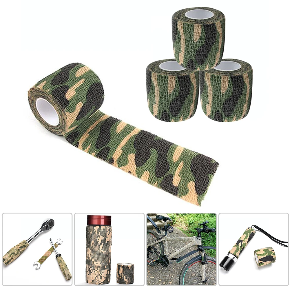 1/4 Rolls Camouflage Wrap Bandage 4.5m Camo Wrap Self Adhesive Tapes