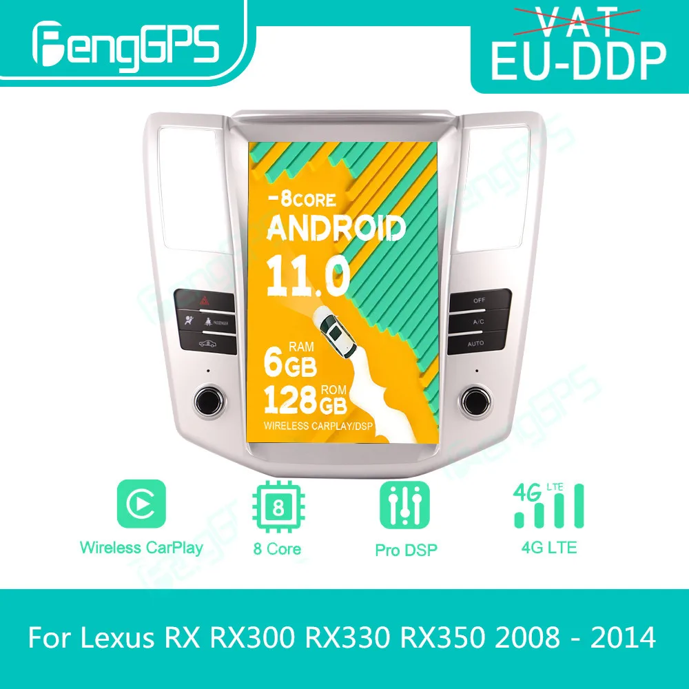 

For Lexus Rx Rx300 Rx330 Rx350 2008 - 2014 ​android Car Radio Stereo Autoradio 2 Din Style Multimedia Player Gps Navi Unit