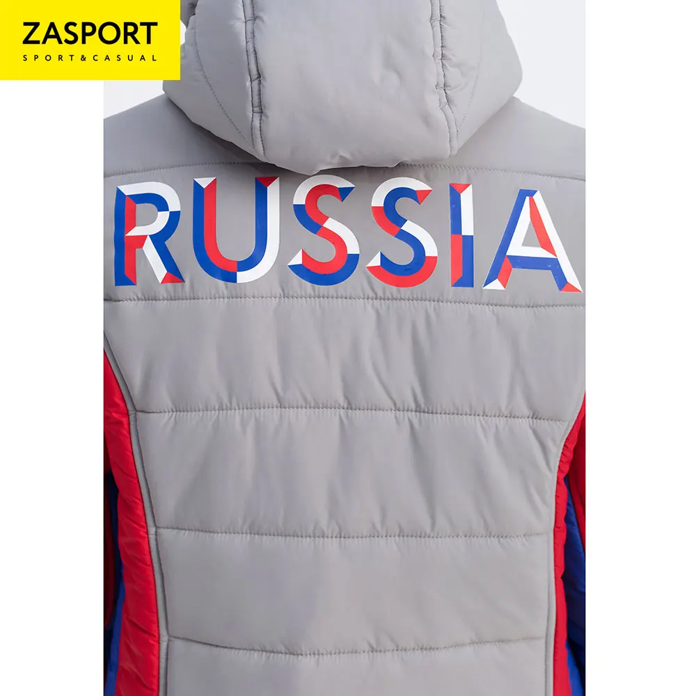 Куртка Team Russia OFA218-041/001-GRY утепленная женская короткая серая