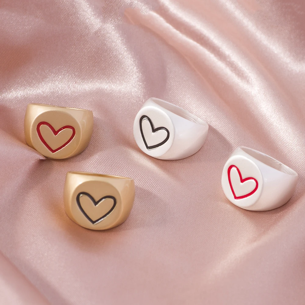 Lost Lady Female Women's Rings Wedding Alloy Enamel Love Heart Eye Round Rings Gifts Women Girl Party Fashion Jewelry ring set gold color rings wedding rings finger ring gold color ring wedding ring adjustable rings stainless steel ring tibetan silver rings signet ring finger watch ring chain ring half face ring amethyst zirconia ring silver ring opening ring fidget spinner ring sparkling heart ring tungsten ring zircon crystal ring moissanite diamond ring color change ring ceramic ring animal ring