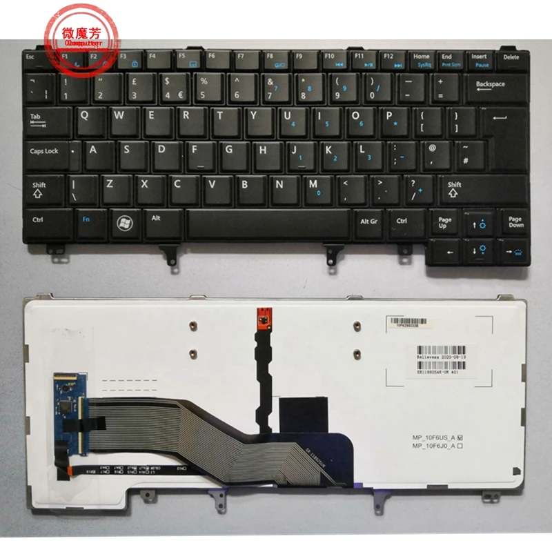

UK For DELL E6420 E5420 E5430 E6220 E6320 E6330 E6420 E6430 with Backlight Laptop Keyboard