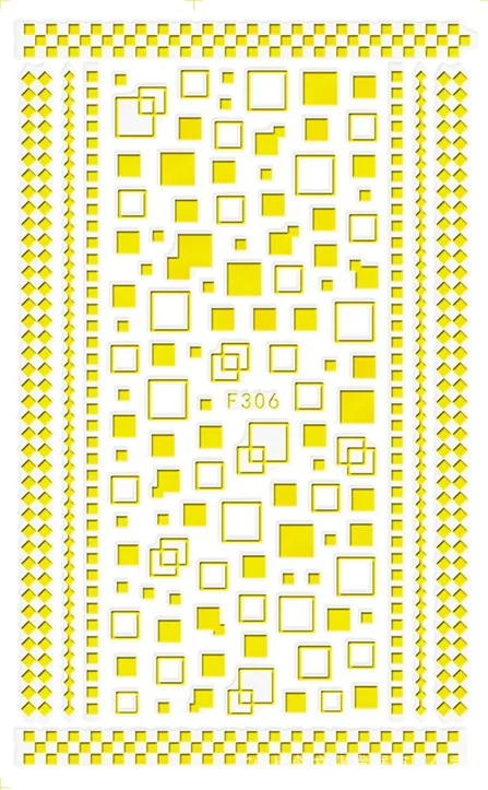 Новейшая модель; F306 квадратный дизайн виниловые наклейки на стену с рисунком 3d в японском стиле наклейки для ногтей шаблон DIY декоративный маникюр