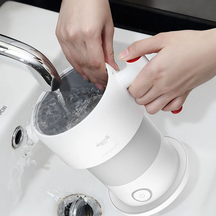 Xiaomi Mijia Deerma 0.6l складной портативный чайник для воды ручной Электрический колба для воды горшок авто защита от пауэрта проводной чайник