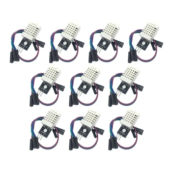 

10PCS DHT22 Digital Temperature and Humidity Sensor AM2302 Module+PCB with Cable