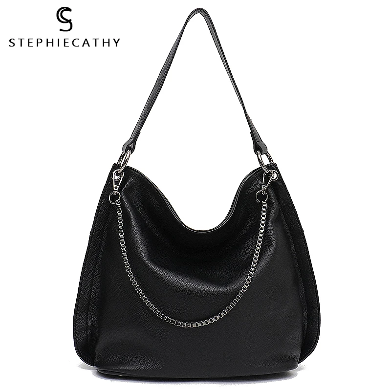 SC Роскошные брендовые дизайнерские кожаные сумки Хобо для женщин из мягкой