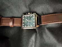 Reloj deportivo para hombre, cronógrafo de cuarzo, con Esfera Grande cuadrada de cuero, marca superior de lujo, a la moda, resistente al agua, nuevo, 2021