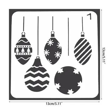 

Christmas Stencils Template Reusable Plastic Craft for Art Drawing Painting Spra M17F