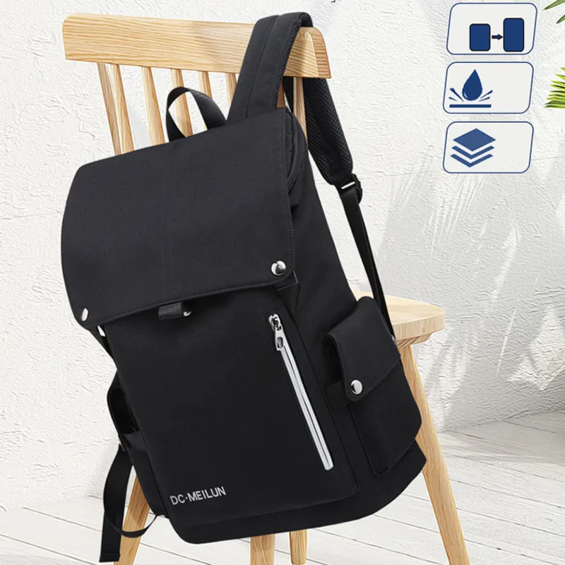 

Large Capacity Black Travel Backpack School Bag For Teenage Girls Men Multi-layer Waterproof Women Security Laptop 16" Backpacks