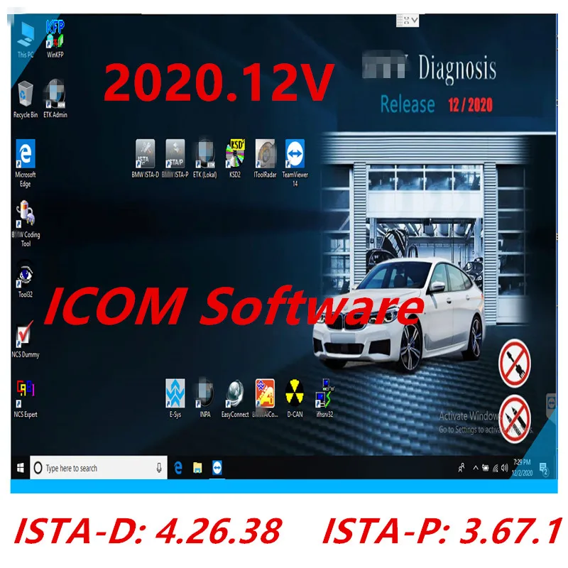 2020 06 для BMW ICOM A2 b c программное обеспечение в 500 Гб HDD родное ISTA/D (4 23) и ISTA/P(3.67.1)