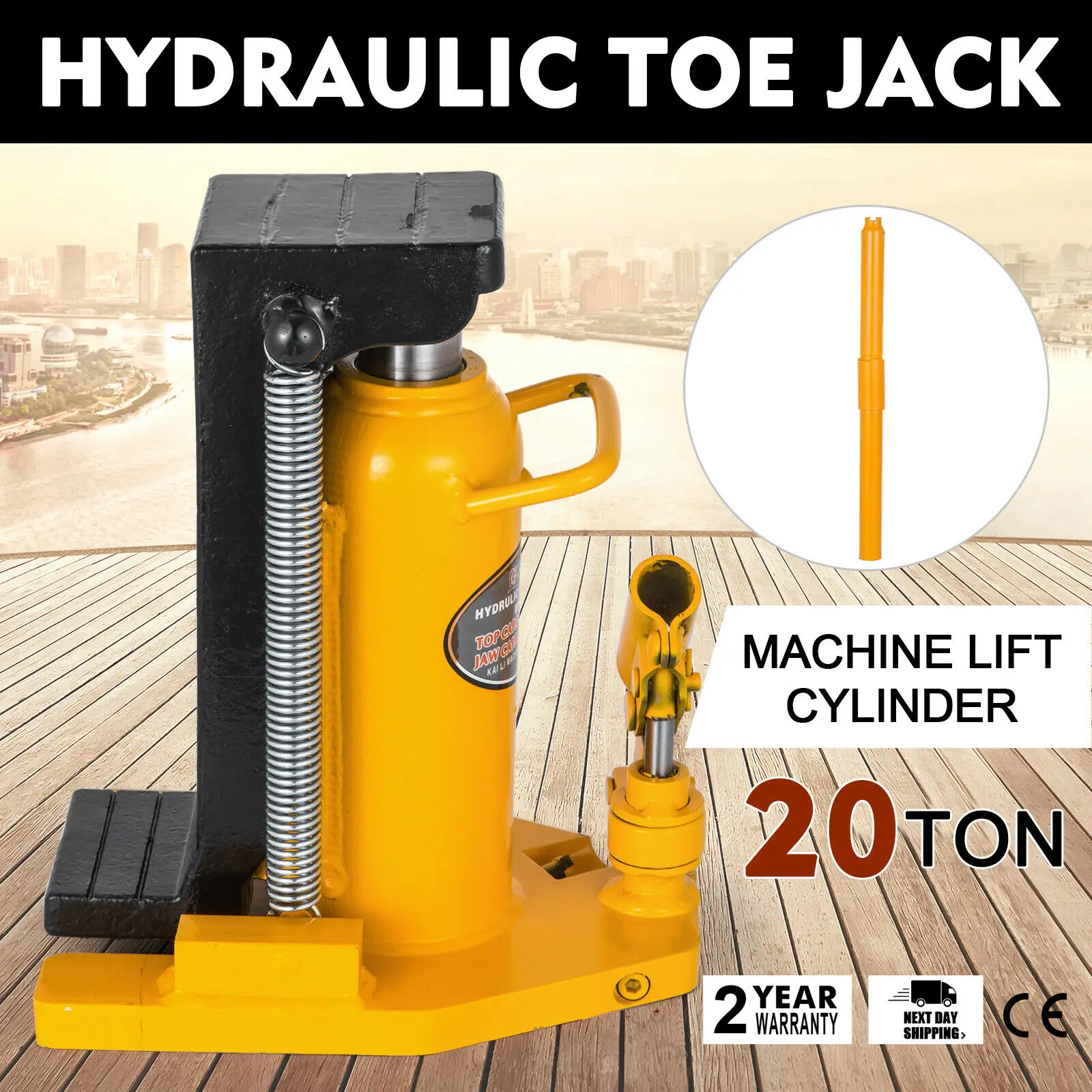 

20 Ton Hydraulic Toe Jack Machine Industrial Machinery Lift Cylinder Equipment