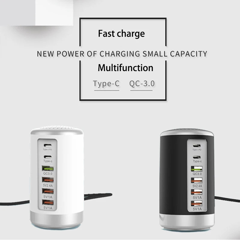 Usb зарядная станция для samsung huawei qc3.0 быстрое зарядное устройство для xiaomi type-c pd зарядное устройство для планшета мульти зарядная док-станция для oppo lg