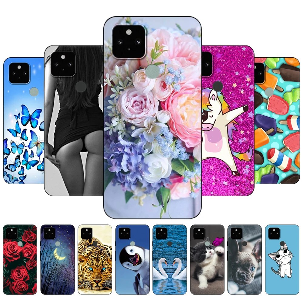 Per Google Pixel 5 Custodia Cover Posteriore Per Google Pixel 5A 5G Custodia Su Google Pixel 5 Xl 5G 4G Custodia Pixel5 A 5Xl Custodia In Tpu Nera