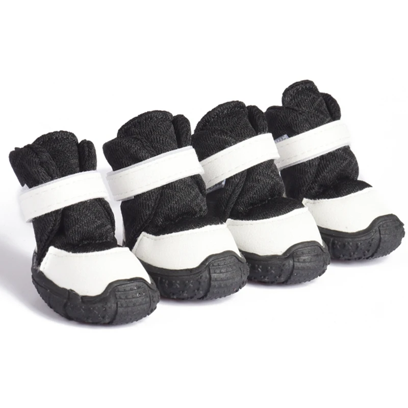 4 шт./компл. собака обувь собака socksPet Водонепроницаемая Обувь для собак средних и больших размеров; Воздухопроницаемый материал; нескользящие водонепроницаемые женские резиновые сапоги