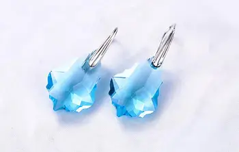 

UXN72 925 Silver Zircon Earrings Simple Zircon Lady's Earrings Wedding Gift