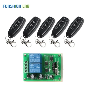 

FUNSHION 433Mhz Universal Wireless Remote Control Switch DC12V 2CH RF Relay Receiver Module 2 CH RF 433 Mhz Remote Transmitter