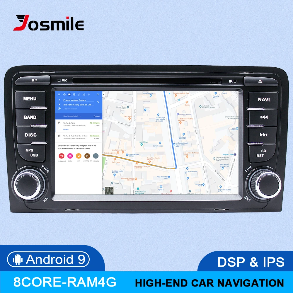 Ips DSP Android 9,0 4 ГБ/2 Гб 8 ядерный/4 core 2 дин gps для Audi A3 S3 2003-2012 DVD плеер навигационная Авто Аудио мультимедиа