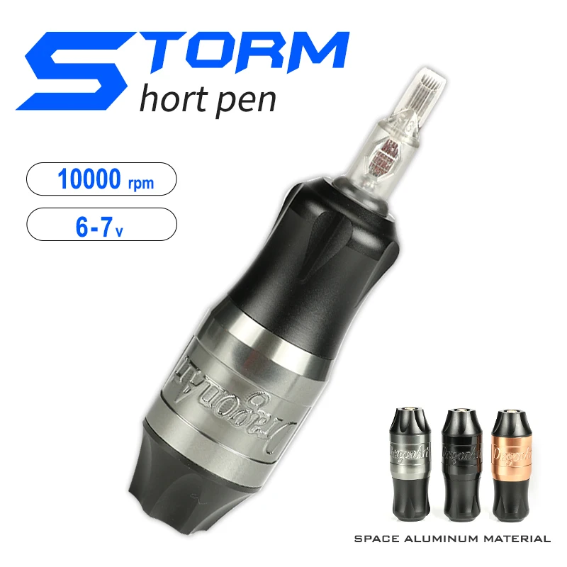 

Professional Rotary Tattoo Machine Short Pen Strong Quiet Motor Space Aluminum Permanent Mekup For Liner&Shader 3.6mm Stroke