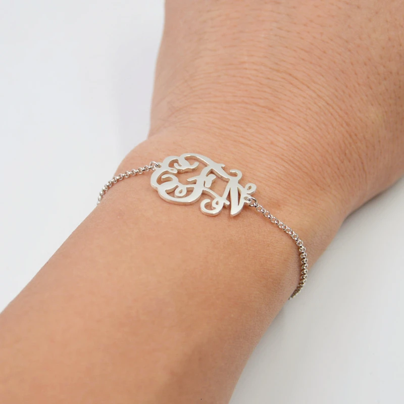 Персонализированный именной браслет для женщин на заказ Boho Monogram Pulseiras ювелирные изделия из нержавеющей стали розовое золото Инициалы мужские браслеты