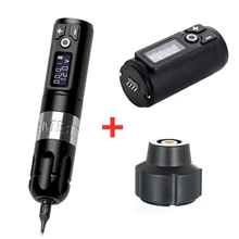 2021 Ambition Soldat Sans Fil Stylo De Tatouage Machine Batterie avec Portable Puissance Moteur Brushless Affichage LED Numérique POUR L'art Corporel