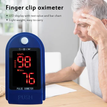 

Pulse Oximeter Personal Body Health Index Display Sensor Finger Pulse Oximeter LED Blood Oxygen Saturation Meter SpO2 Monitor