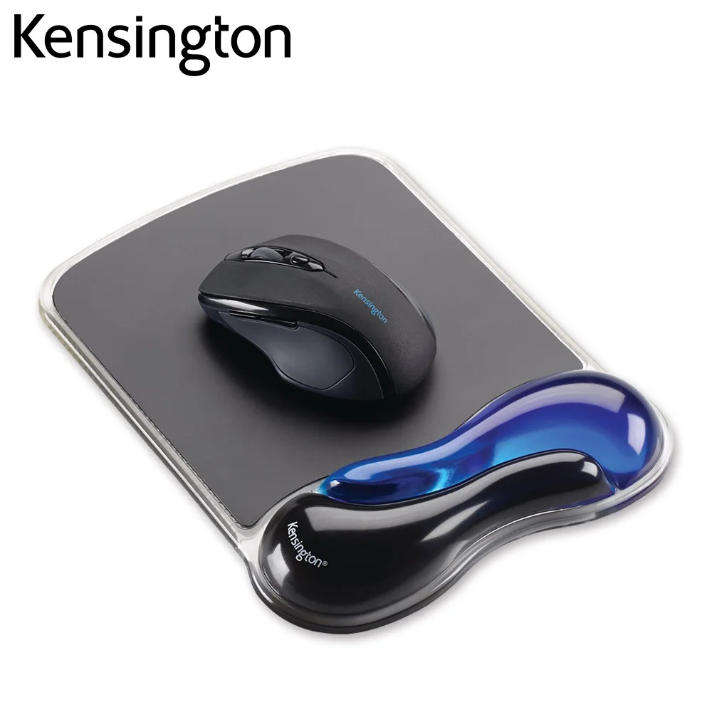 Kensington Duo Gel Mouse Pad with Wrist Rest Blue K62401AM 