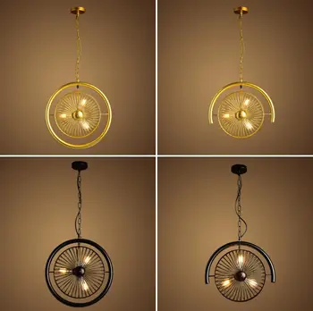 

Industrial Style Pendant Lamp Retro Iron Restaurant Bar Lamp Loft Creative Personalized Coffee Shop Fan Pendant Lamp LED Bulbs