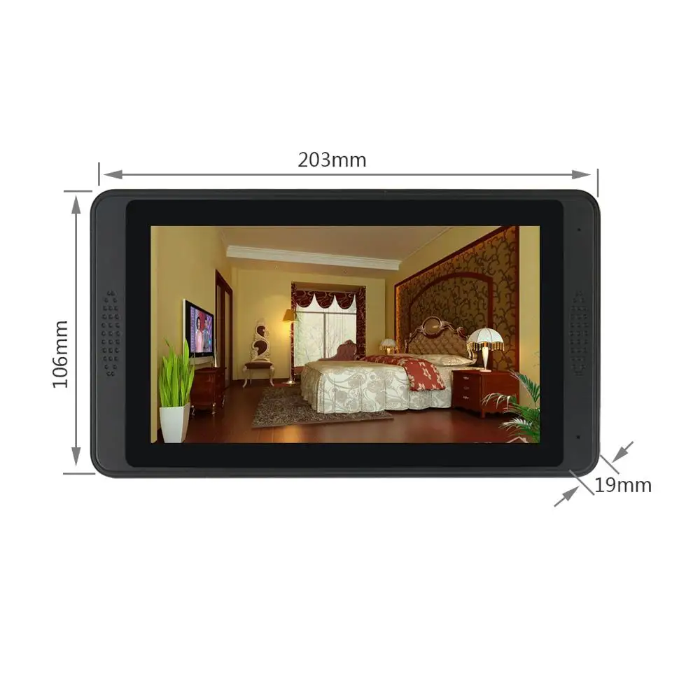 APP Control Fingerprint Password Unlock Video Intercom 7 Inch LCD Wifi Wireless Video Door Phone Doorbell Visual Intercom System