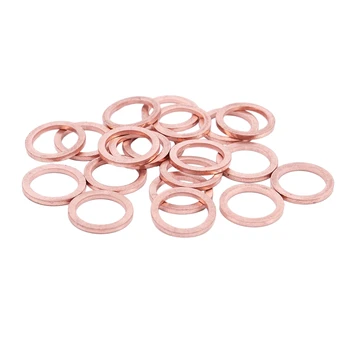 

20Pcs 16mm x 22mm x 2mm Copper Crush Washer Flat Ring Seal Gasket Fitting