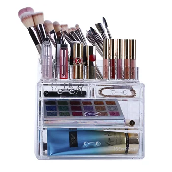

Cosmetics Rack Multifunction Clear Makeup Organizer Shelf Storage Box for Cosmetics Brushes Tabletop Cosmetic Storage Stand Hold