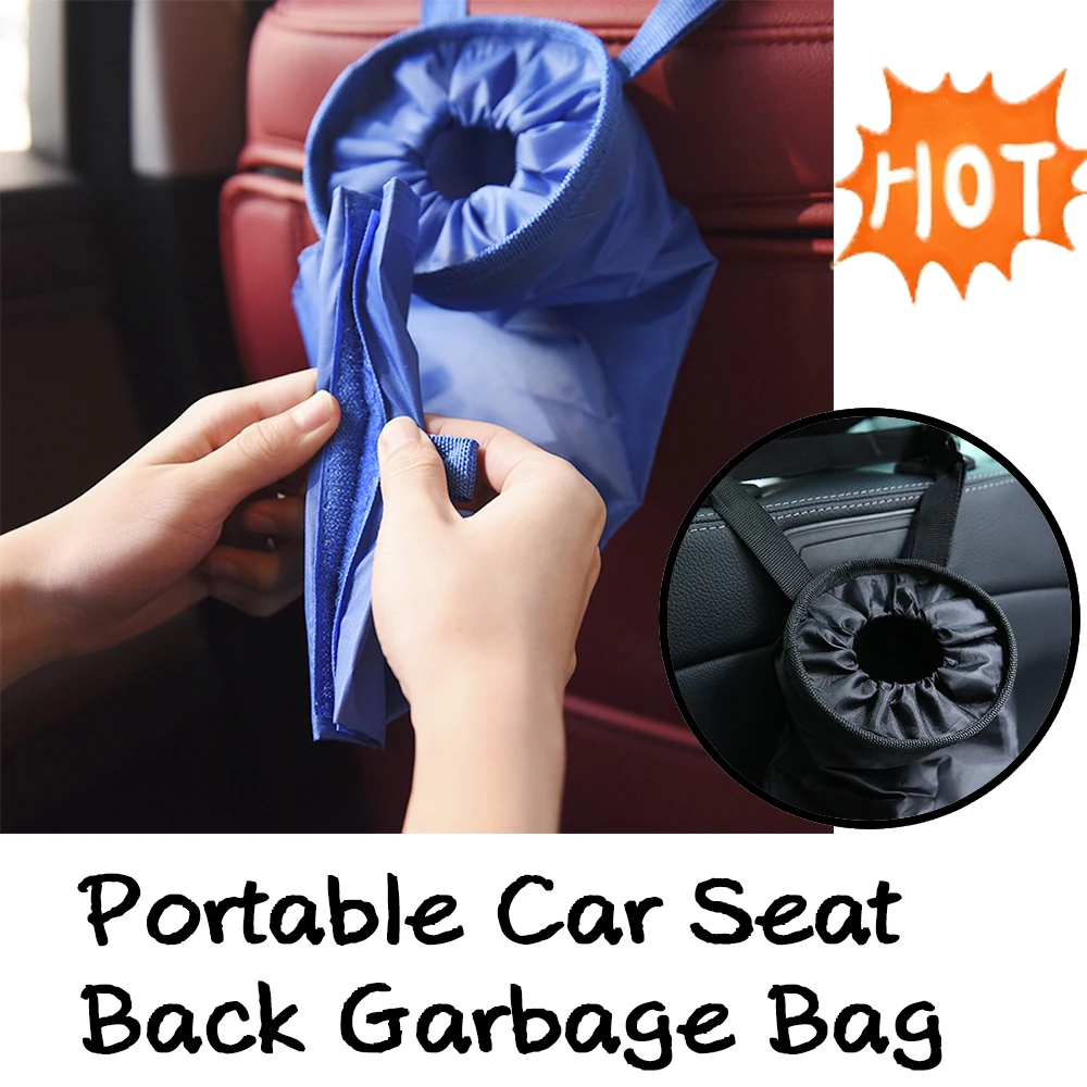 Portable Car Seat Back Garbage Bag Oxford Cloth Bin Dust Holder Case Auto Trash Can Leak-proof Box Rubbish Storage | Автомобили и