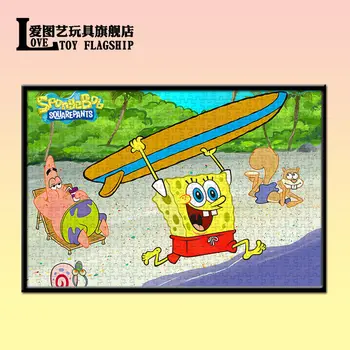 

Wooden Puzzle 1000/500/300 Pieces Cartoon Sponge Baby Adult Decompression Fancy Toy for Children Men and Women