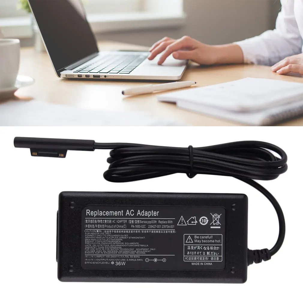 Hot 12V 2.58A 36W EU&US Plug AC Wall Charger Adapter Power Supply For Microsoft Windows Surface Pro 3 Tablet Charger Wholesale