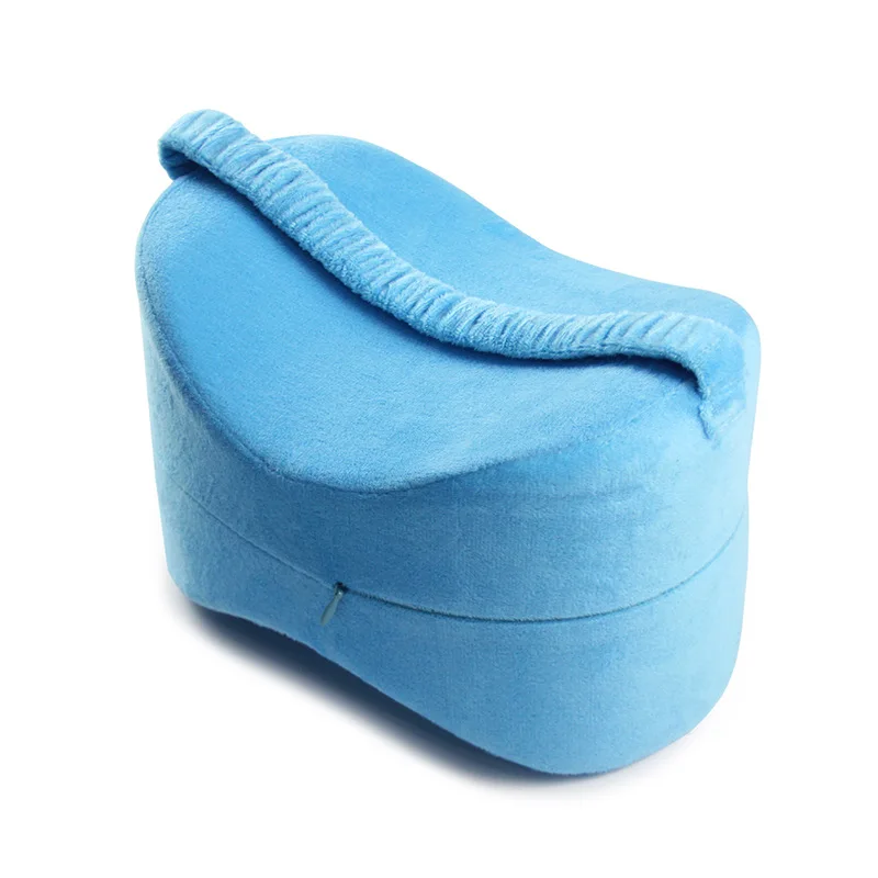 Новая подушка для йоги с пеной памяти, подушки для ног, спящий на боку, для путешествий, для сна до колена, Sciatica, для облегчения боли, для спины - Цвет: Синий