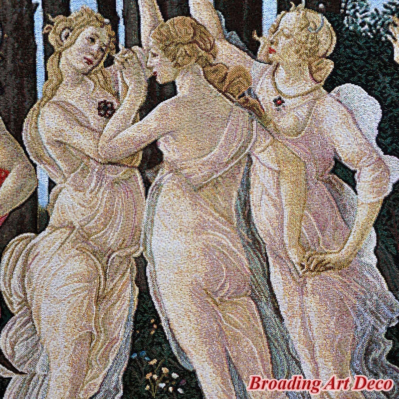 Настенный Гобелен из жаккардовой ткани Sandro Botticelli Allegory of Spring материал: хлопок 140x88