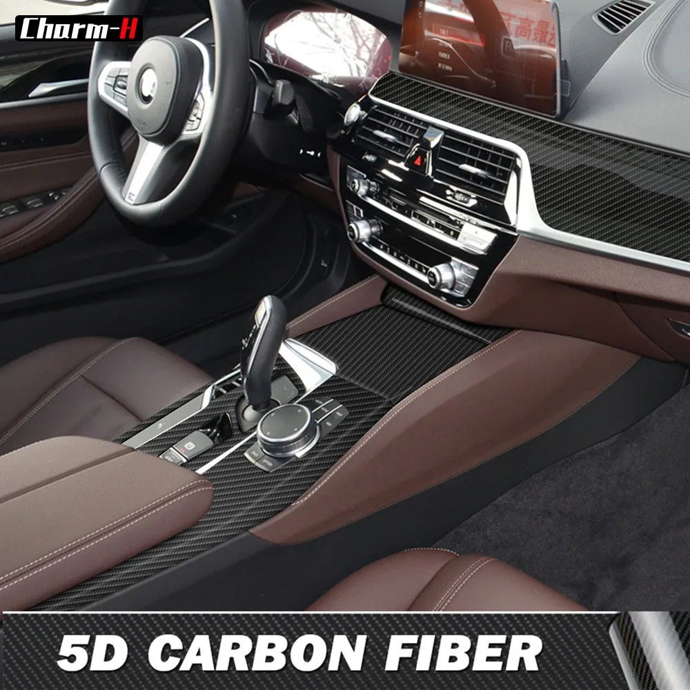 G30 Real dry Carbon Fiber Style Interior Central Control Dashboard