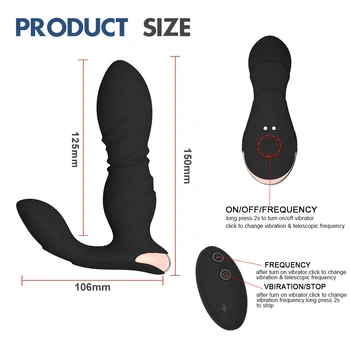 Vibrators Anal Plug For Men Prostate Massager Masturbators Remote Control Thrusting Butt Dildo Sex Toy Anal Plug For Women Men 2