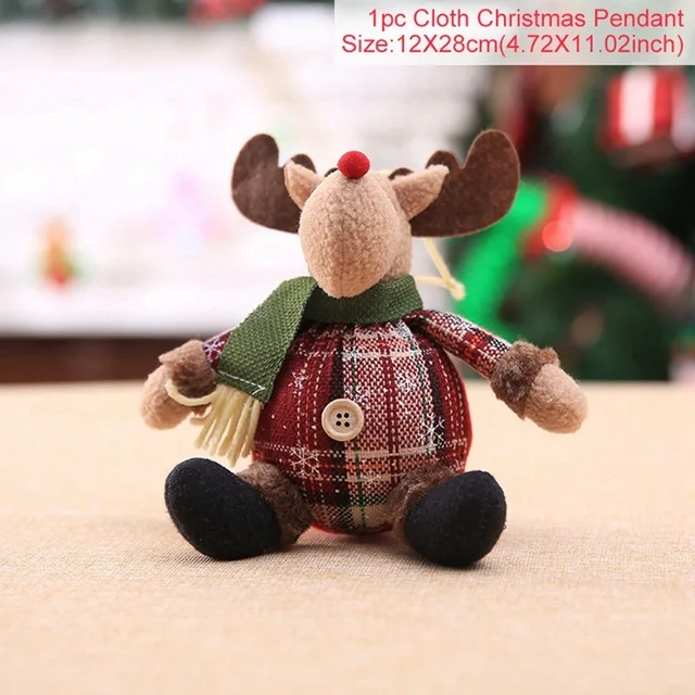 Merry Christmas Transparent Box Ornaments Christmas Decor For Home Cristmas Tree Toy Navidad New Year Gifts Noel Natal Deco - Цвет: Elk