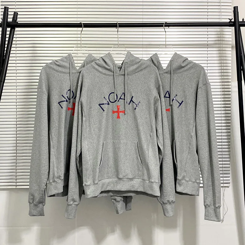 

Men Women Inside Tags NOAH Casual Hoodie Top Quality Cotton Purple Gray Pullovers Classic Core Logo Noah Sweatshirts